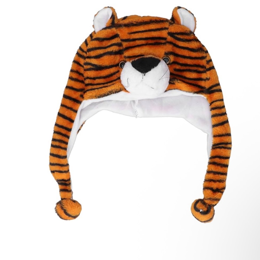 Tiger Striped Plush Hat for Kids